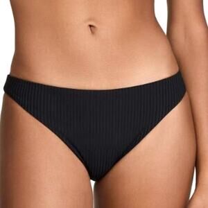 Vitamin A Women's Eco Ribbed Midori Bikini Bottom High Leg Black Size M